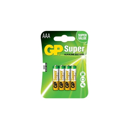 Алкална батерия GP SUPER LR03 AAA, 4 бр. в опаковка / блистер, 1.5V,GP-BA-24A21-SB4